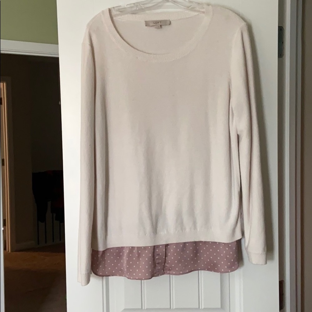 Loft mixed media sweater